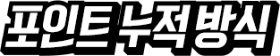 포인트 누적 방식